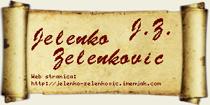 Jelenko Zelenković vizit kartica